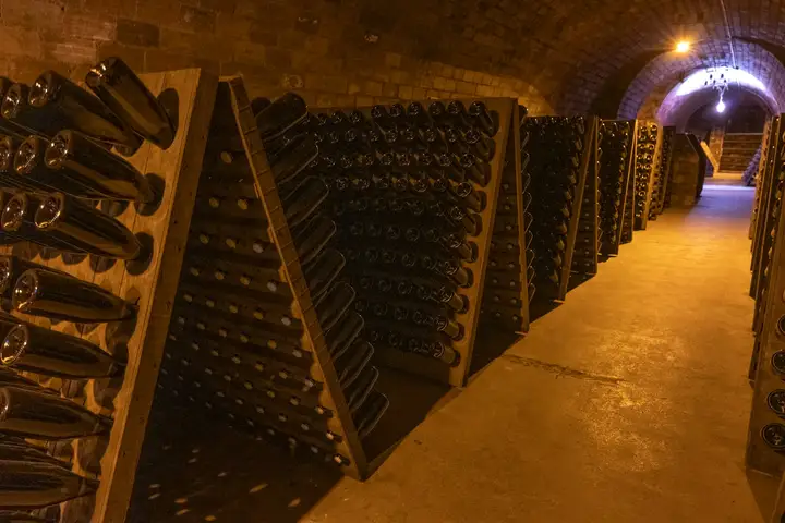 Champagnehuizen en kalkkelders in Reims